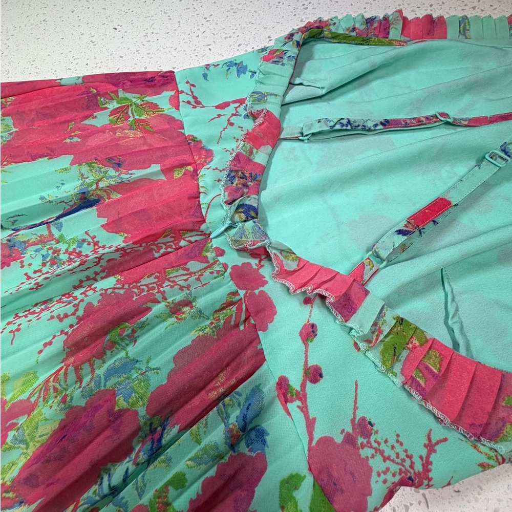ASOS Teal and Pink Floral Garment - Picture 6 of 12